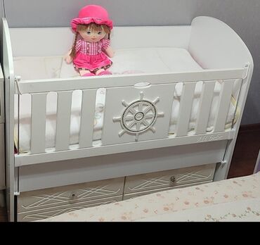 c profil qiymeti: Для девочки и мальчика, Б/у, Четырехугольная, Колыбель, С матрасом