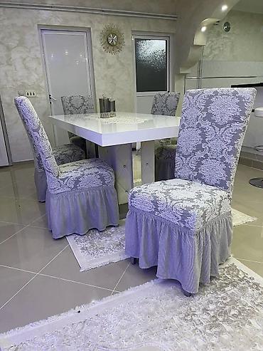 prekrivaci za garniture ikea: Fa,, Dekorativne elastične navlake za trpezarijske stolice sa volanom — 1