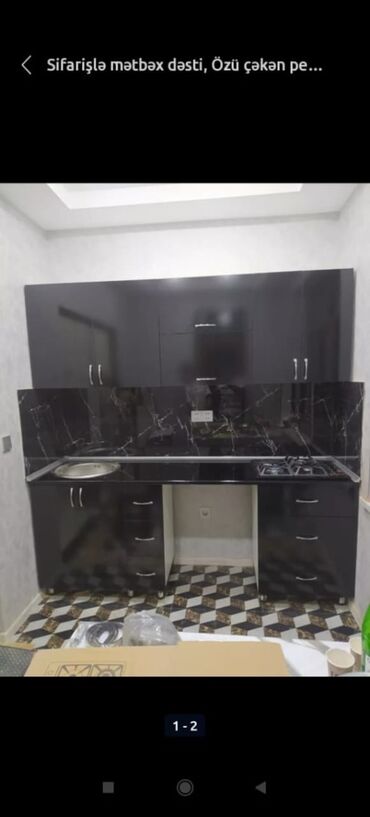 Mətbəx mebeli: Sifarişlə hazırlanmış müxtəlif ölçülü mətbəx mebelləri. Rəng və dizayn — 4