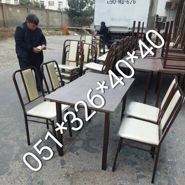 Masa və oturacaq dəstləri: Mətbəx üçün, Yeni, Açılan, Dördbucaq masa, 4 stul — 30