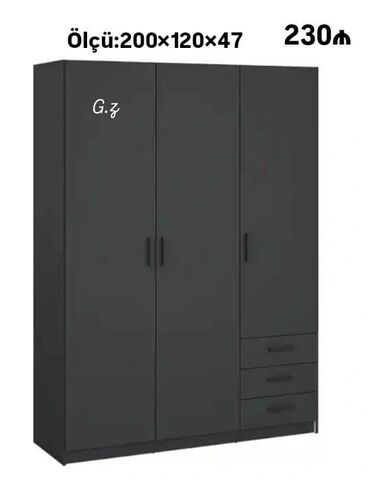 karkaz: Yeni, Açılan, 3 qapılı Düz dolab, Qarderob, paltar dolabı