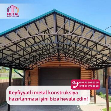 Naveslər, markizlər: Metal konstruksiya və örtük hazırlama xidməti - Həyət, bağ evi, bina — 3