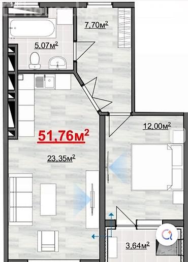 купить квартира бишкек: 1 комната, 5 м², Пишпек Элитка, 1 этаж, Свежий ремонт — 1