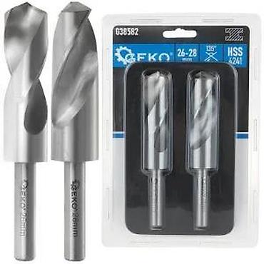 mini abrihter: GEKO set spiralnih burgija za metal – 26 i 28 mm - Tip: HSS spiralne — 2