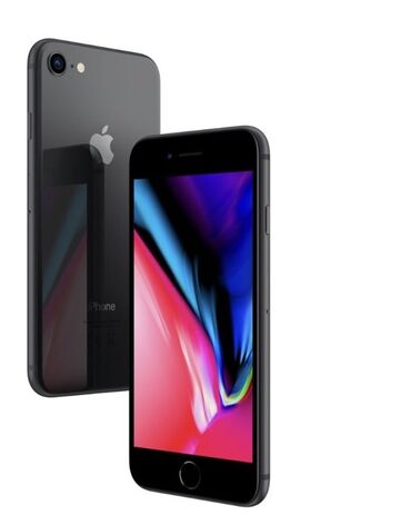 Apple iPhone: IPhone 8, Б/у, 64 ГБ, Jet Black, Зарядное устройство, Защитное стекло, Чехол, 90 %