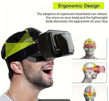 Mobil telefonlar üçün digər aksesuarlar: Smartfonlar uchun 3D 360°-li Vr eynek satilir. Yenidir ve qutusunda — 2