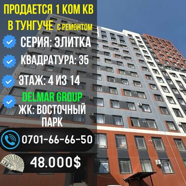 Продажа квартир: 1 комната, 35 м², Элитка, 4 этаж, Евроремонт