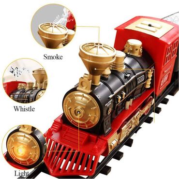 oyuncaq demir masinlar: Oyuncaq "Tüstülü qatar" Dəmir yolu Liberty Imports Train Set Brend