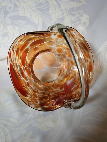 Ostalo posuđe: Korpa nova Dragan Drobnjak rucni rad iz 70ih.god. Murano korpa duvano — 11