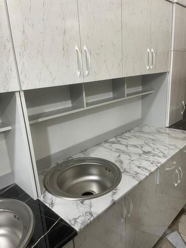 Кухонные гарнитуры: Кухонный гарнитур, Новый, цвет - Белый, ДСП, Бесплатная доставка — 9