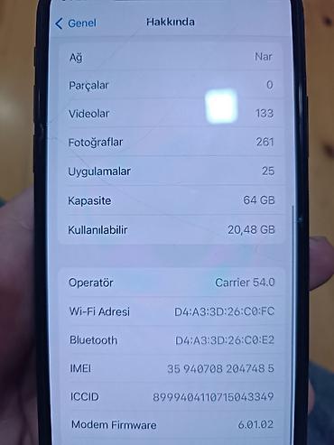 Apple iPhone: IPhone X, 64 GB, Space Gray, Simsiz şarj — 9