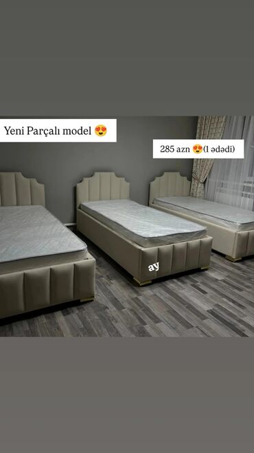 tek carpayllar: Təknəfərlik çarpayı, Bazasız, Matras ilə, Siyirməsiz