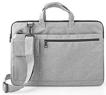 Futrole i torbe za laptopove: Torba za laptop – siva, poslovni stil - Dimenzije: pogodna za većinu — 1