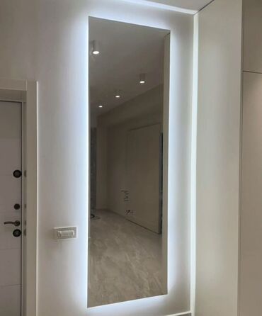güzgülər ev: Güzgü Divar üçün, Düzbucaqlı, Dekorativ, Arxa işıqlı