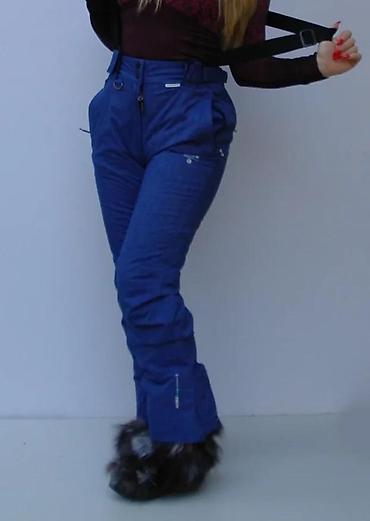 Ski pantalone: Ženske ski pantalone sa tregerima – tamnoplave - Visok struk sa — 7