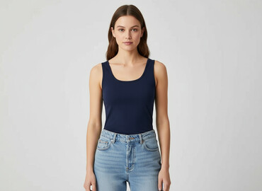 niebieska bluzki na ramiączkach: H&M, Bluzka damska, rozmiar S