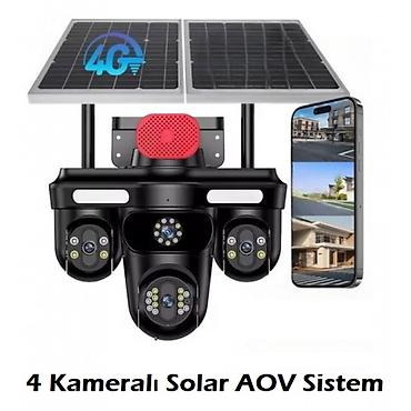 kamera dəsti: 4 kamerali günəş enerjili AOV təhlükəsizlik sistemi - Günəş panelləri — 1