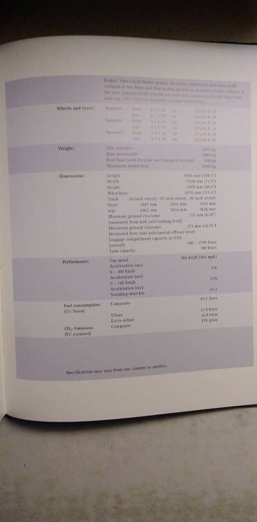 Knjige i stripovi: Knjiga: Porsche Cayenne, 2002. god. ISBN 3-7688-1403-3, veliki — 10