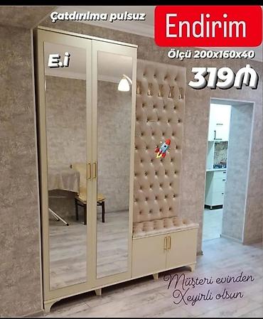 Dolablar: Dəhliz üçün çoxfunksiyalı mebel dəsti - Ölçü: 200×160×40 sm - Rəng — 1