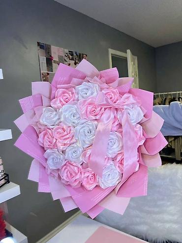 Букеты из атласной ленты: 🌸✨ Букеты из атласных лент — нежность, которая не вянет! 💐🎀 Ручная — 1