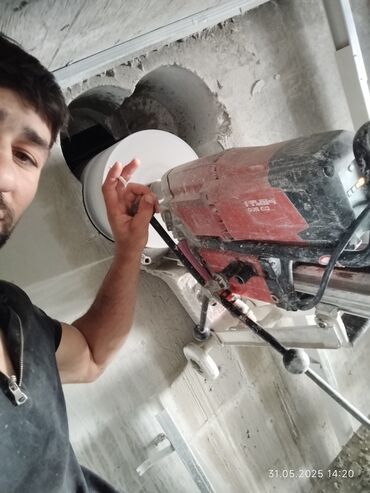 Beton işləri: Səssiz tozsuz səliqəli kəsim. Beton katlavan monolit kubik — 28