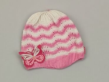 czapka różowa z pomponem: Hat, condition - Very good