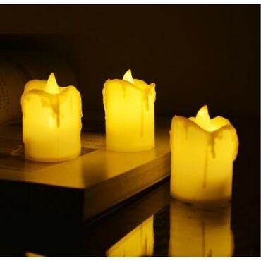 светодиодный фонарь для освещения дороги: Светодиодная свеча тающая (Упаковка 24шт) Что может быть романтичнее
