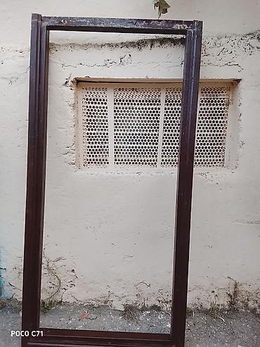 qapi dekoru: Metal qapı dəsti - Material: çərçivəsi metal, üzlük taxta teksturalı — 3