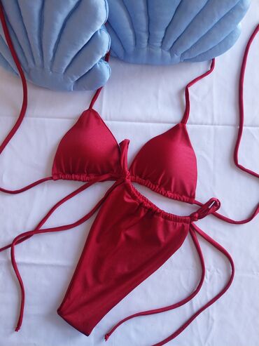 Kupaći kostimi: S (EU 36), Likra, Jednobojni, bоја - Crvena — 2