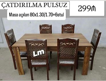 sdullar: Kvadrat masa, Qonaq otağı üçün, 6 nəfər — 1
