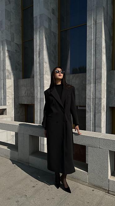 Пальто: Пальто, Классика, Осень-весна, Длинная модель, S, M — 6