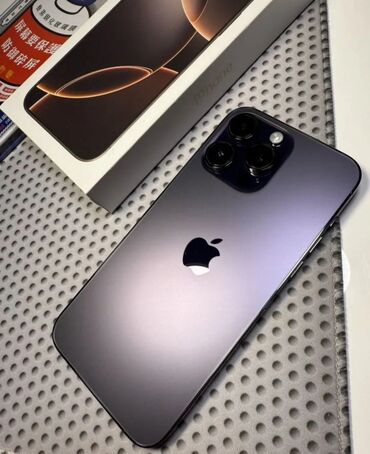 Apple iPhone: IPhone 14 Pro Max, Б/у, 256 ГБ, Deep Purple, Защитное стекло, 91 %