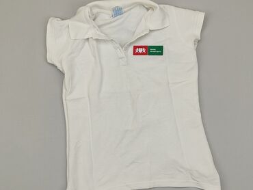 białe t shirty w serek damskie: Koszulka polo, M, stan - Dobry