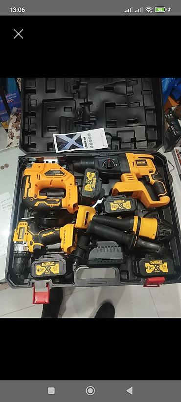 Dewalt akkumulyatorlu alətlər dəsti – 48V Li-ion (4.0Ah) Komplektdə