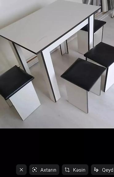 bağ stulu: Mətbəx üçün, Yeni, Açılmayan, Kvadrat masa, 4 stul — 2