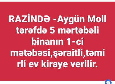kiraje evler: Razində, Aygün Mall yaxınlığında yerləşən 5 mərtəbəli binanın 1-ci