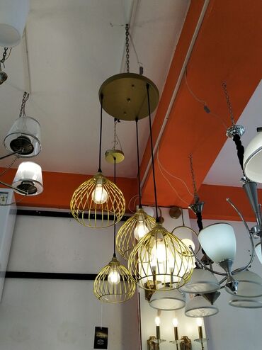 metbex lusturlari: Çılçıraq, 5 lampa, Metal