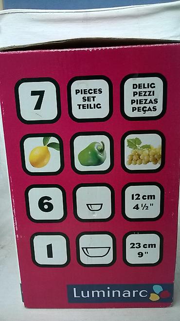 predsoblja ikea: Luminarc 7 Aspen:1 velika 23 cm. + 6 manjih cinija 12 cm., kao novo — 2