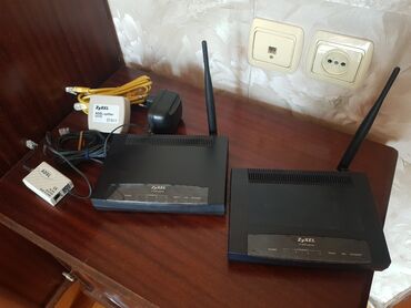 modem adaptoru: 2 ədəd Madem satılır Zyxel ADSL 2+ Qiyməti 17 mant, birinin