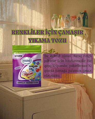 zerif cayi: ERSAĞ Rənklilər üçün Çamaşır Yuma Tozu — konsentrat formula, rəngli — 1