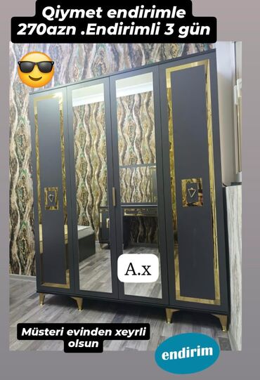 купить бу шкаф для одежды: Yeni, Qarderob, paltar dolabı