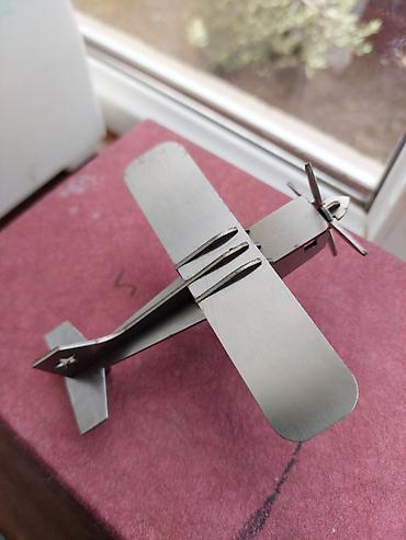 Təyyarə maketləri: Suvenir kukuruznik təyyarə.Paslanmaz metaldan.Ölçüsü 120x110x50 mm — 4