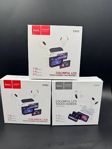 реставрация колонки: Беспроводные наушники hoco. COLORFUL LCD TOUCH SCREEN TWS Headset — 1