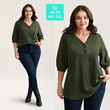 lepe tunike: 4XL (EU 48), Single-colored, color - Green