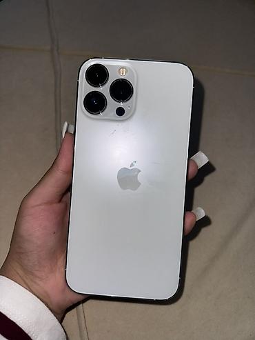 iphone plus: IPhone 13 Pro Max, Б/у, 256 ГБ, Серебристый, Чехол, 78 % — 1