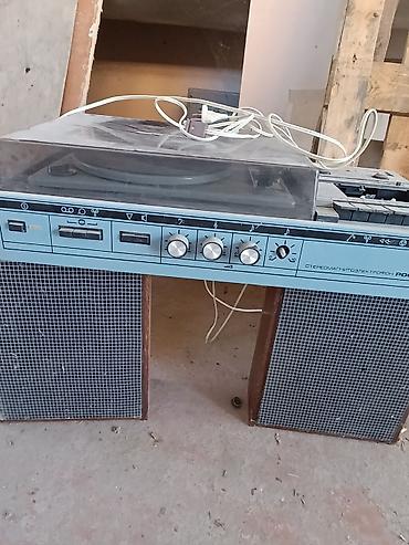 sur mikrofon: Sovet istehsalı “Россия” markalı stereo musiqi kombaynı: qrammofon + — 4
