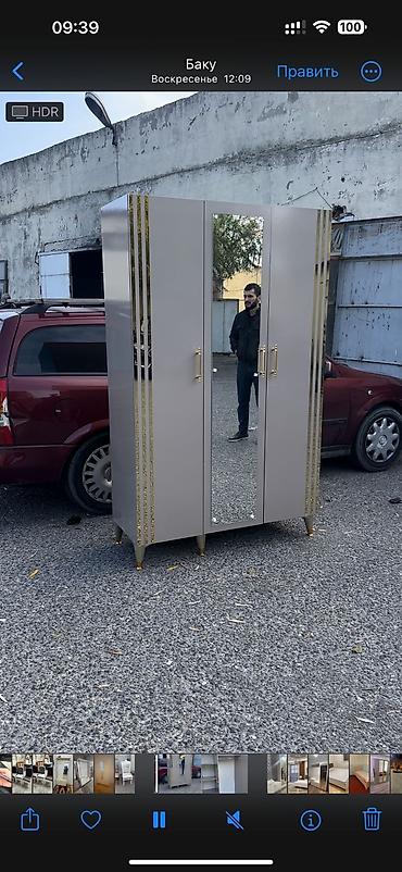 bez dolab: Yeni, 3 qapılı, Güzgülü, Qəhvəyi, Açılan, Düz dolab — 2