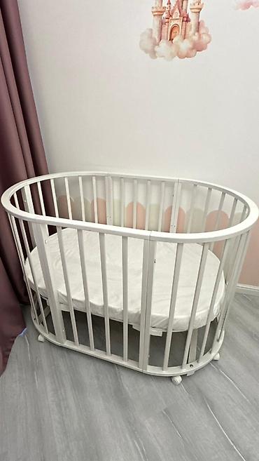 lay lay matras: Uşaq beşiyi – çevrilə bilən oval model - Ölçü: 135x85 sm (bu halda) — 2