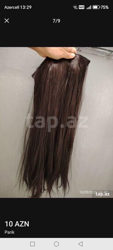 Təbii saçlar, pariklər: Taxma saçlar, Süni, İşlənmiş — 5