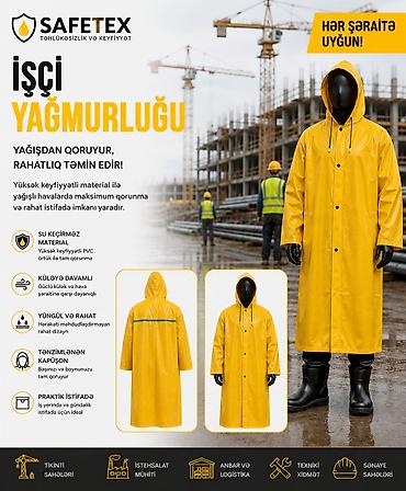 yağış paltarı: Safetex işçi yağmurluğu Su keçirməz, rahat və etibarlı qorunma üçün — 2
